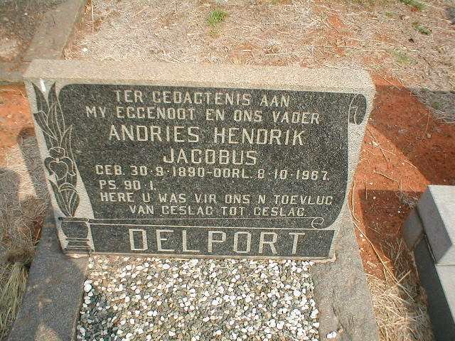 DELPORT Andries Hendrik Jacobus 1890-1967
