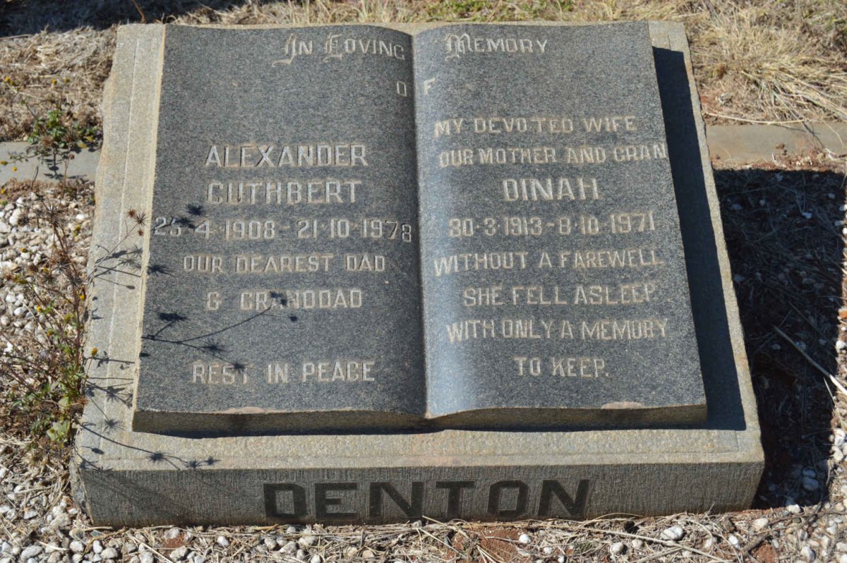 DENTON Alexander Cuthbert 1908-1978 &amp; Dinah 1913-1971