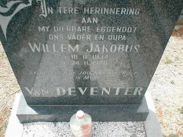 DEVENTER Willem Jakobus, van  1934-1980
