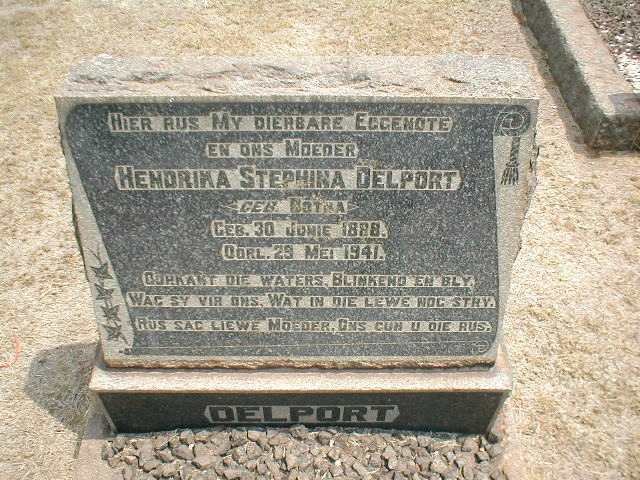 DELPORT Hendrika Stephina nee BOTHA 1888-1941