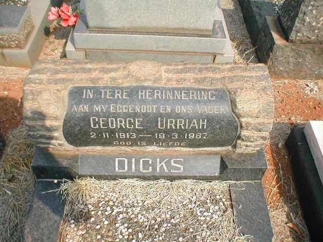 DICKS George Urriah 1913-1967
