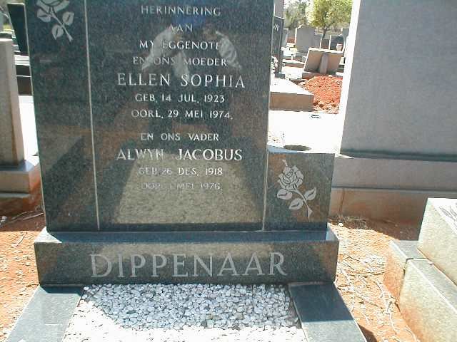 DIPPENAAR Alwyn Jacobus 1918-1976 &amp; Ellen Sophia 1923-1974