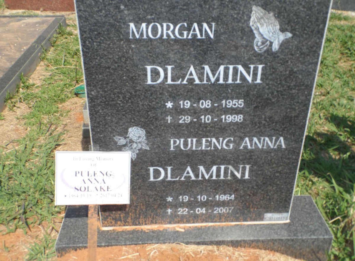 DLAMINI Morgan 1955-1998 &amp; Puleng Anna SOLAKE 1964-2007