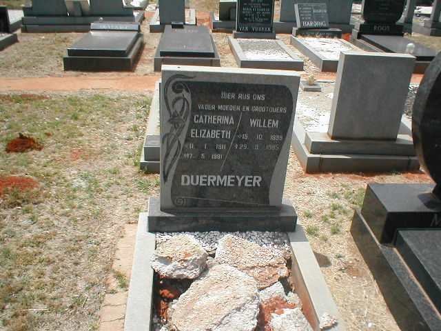 DUERMEYER Willem 1899-19?? &amp; Catherina Elizabeth 1911-1981