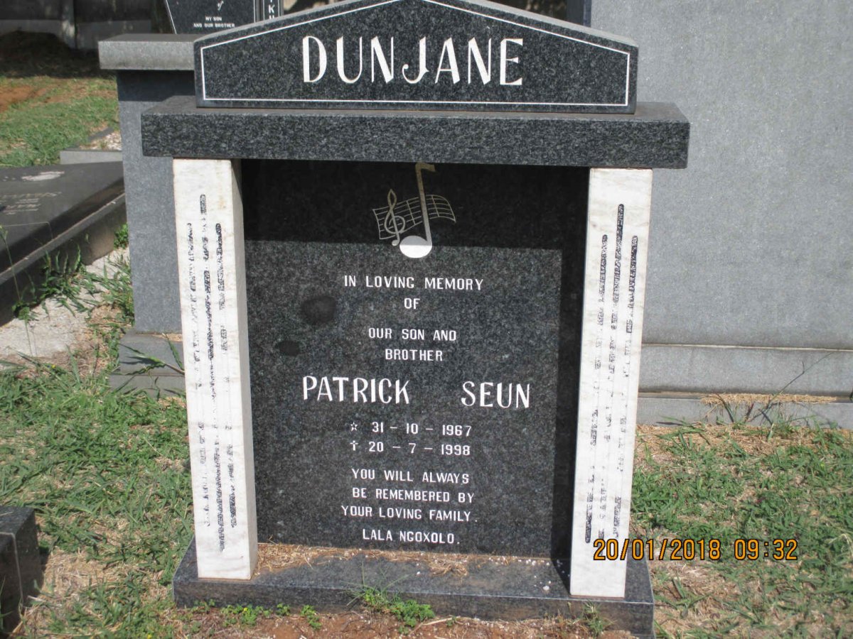 DUNJANE Patrick Seun 1967-1998