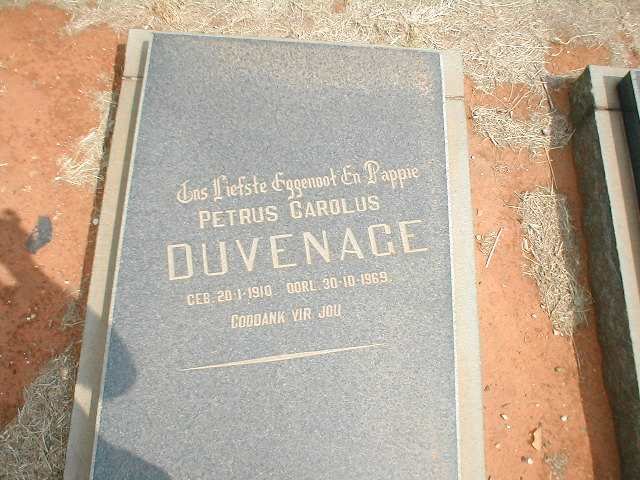 DUVENAGE Petrus Carolus 1910-1969