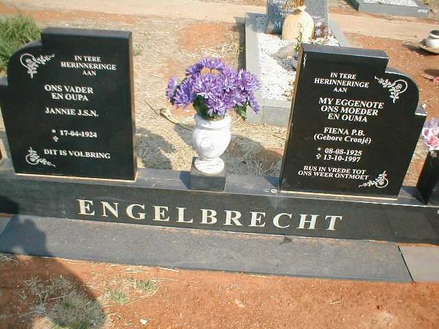 ENGELBRECHT J.S.N. 1924- &amp; Fiena P.B. CRONJÉ 1925-1997