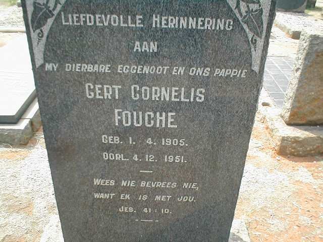 FOUCHE Gert Cornelis 1905-1951
