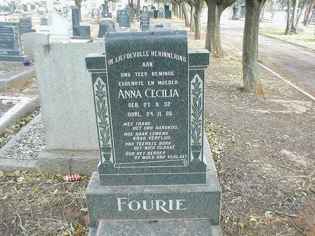 FOURIE Anna Cecilia 1932-1966