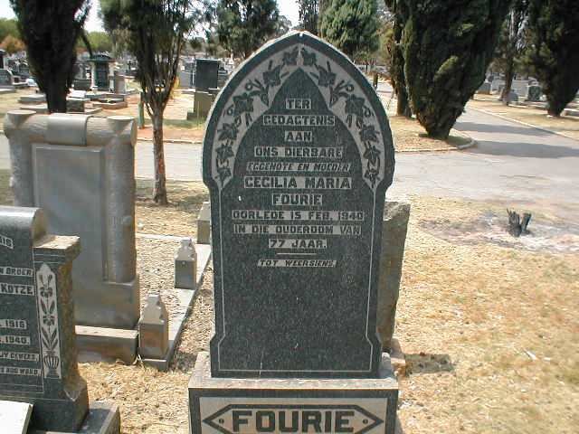FOURIE Cecilia Maria -1940