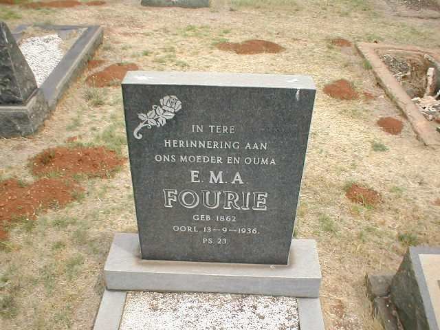 FOURIE E.M.A. 1862-1936