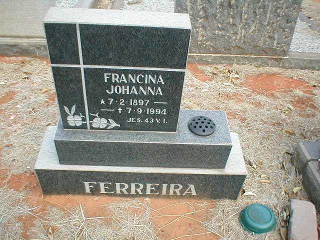 FERREIRA Francina Johanna 1897-1994