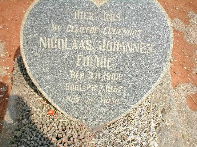 FOURIE Nicolaas Johannes 1903-1952