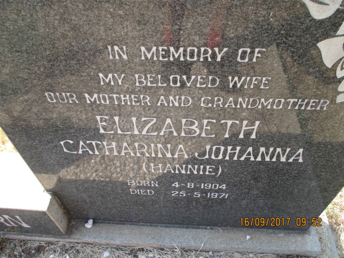 FEDDERN Elizabeth Catharina Johanna 1904-1971