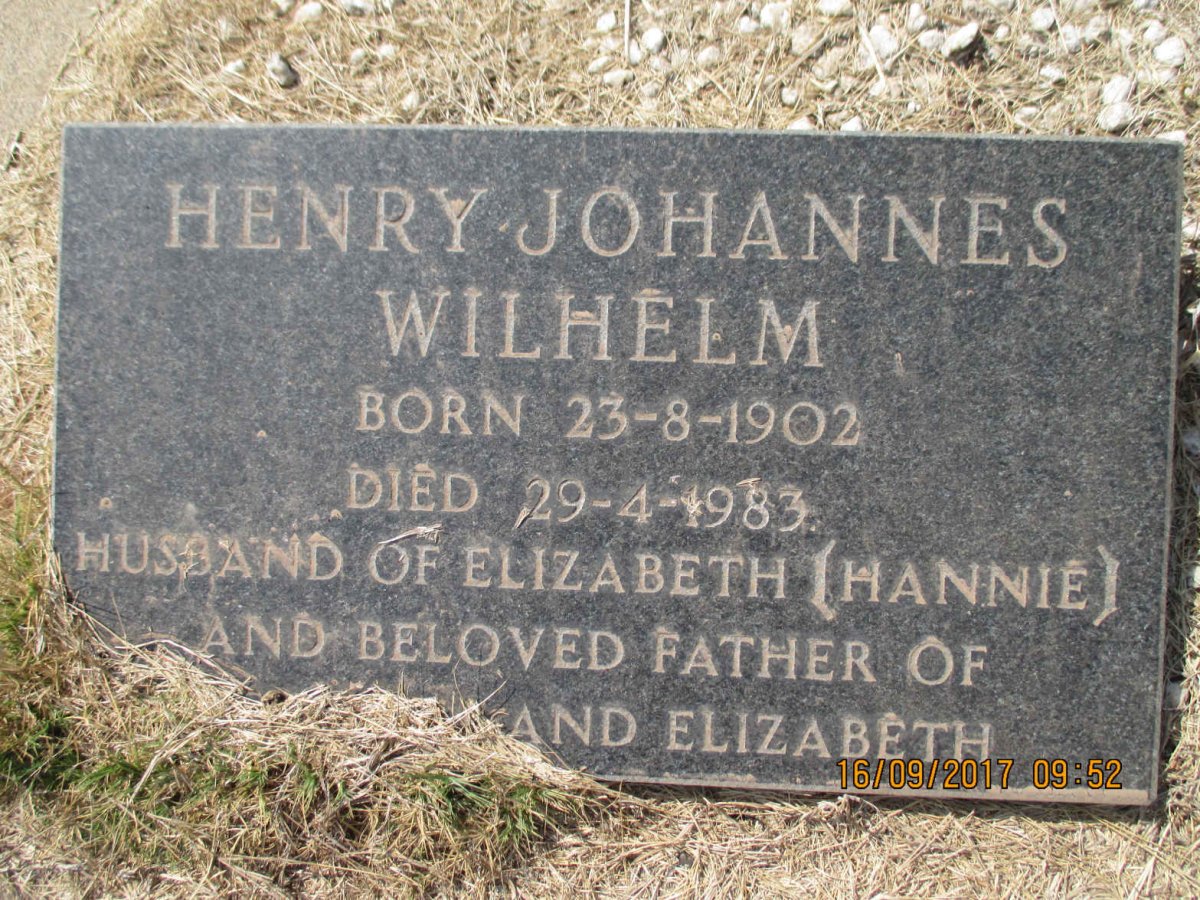 FEDDERN Henry Johannes Wilhelm 1902-1983