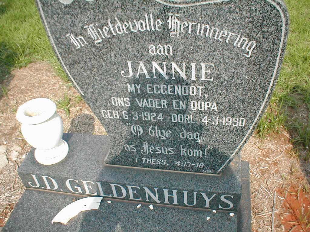 GELDENHUYS J.D. 1924-1990