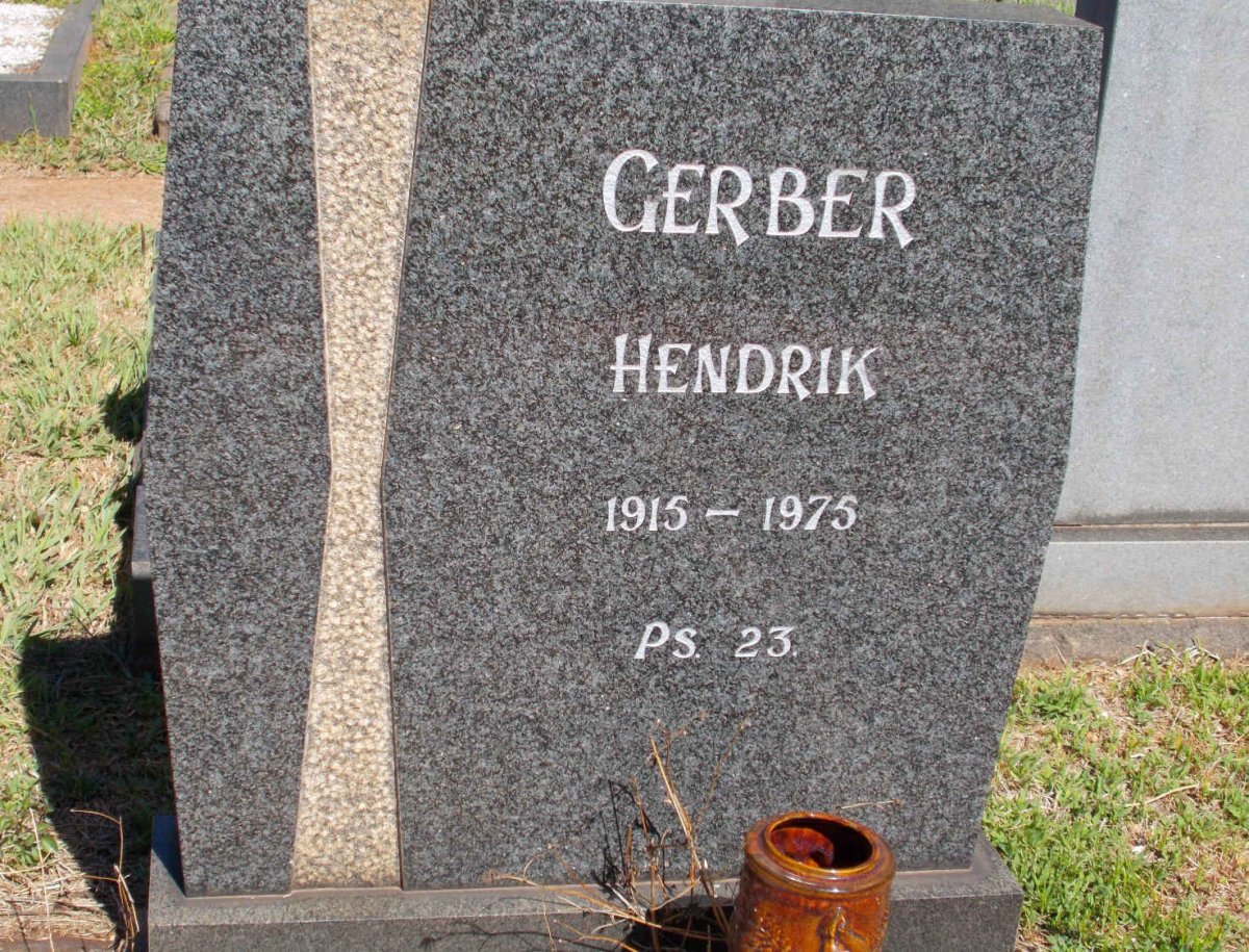 GERBER Hendrik 1915-1975 &amp; Martha Elizabeth 1918-2008