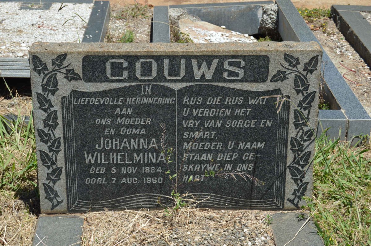 GOUWS Johanna Wilhelmina 1884-1960