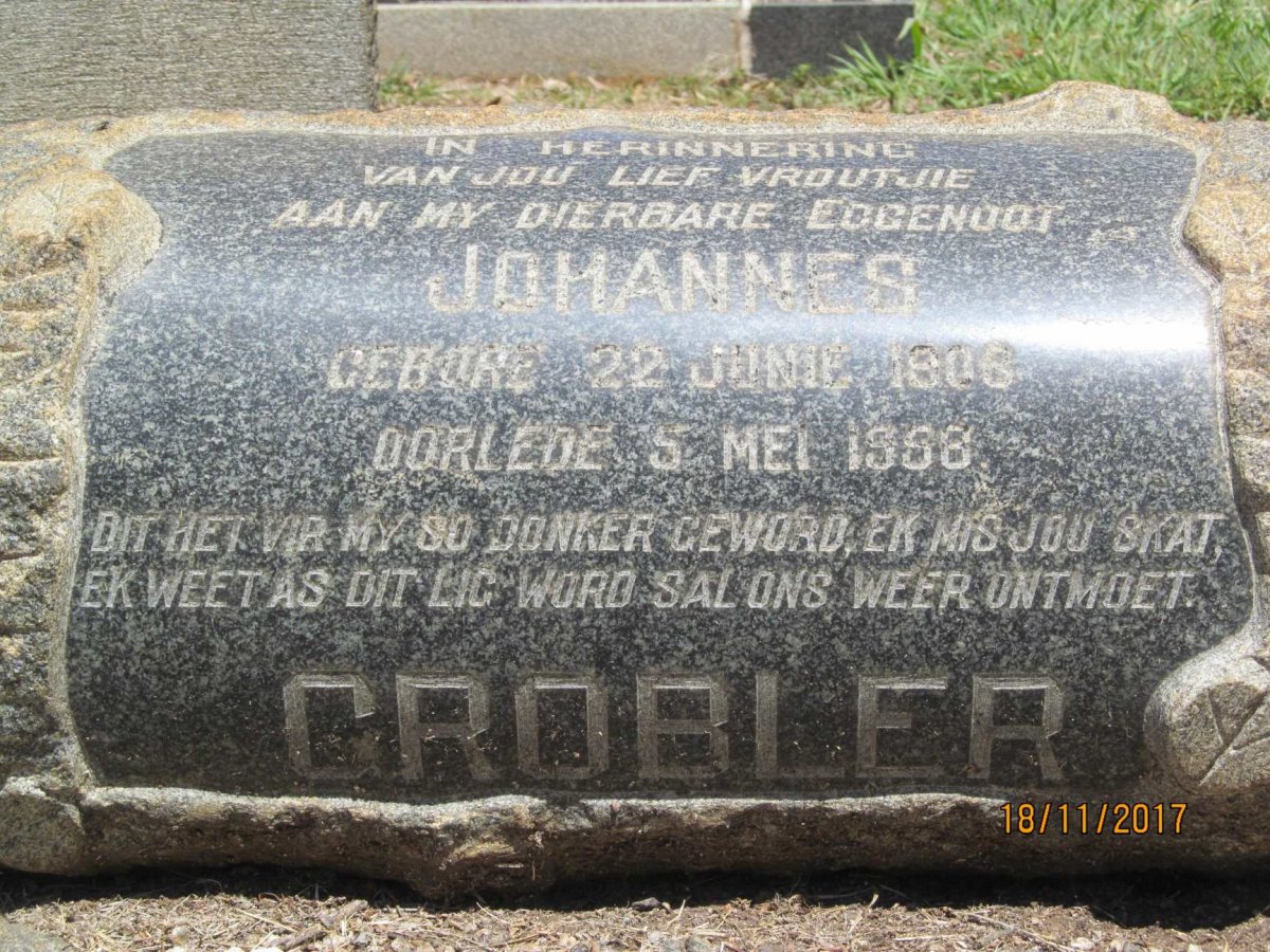 GROBLER Johannes 1903-1958