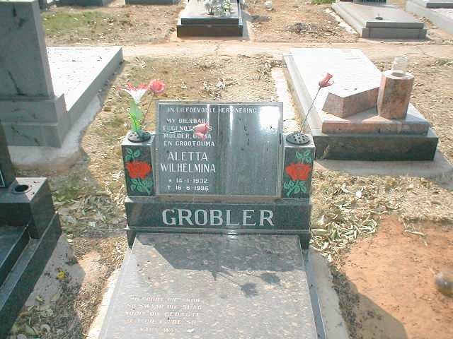 GROBLER Aletta Wilhelmina 1932-1996