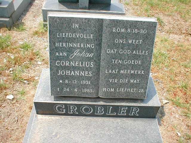 GROBLER Cornelius Johannes 1951-1985