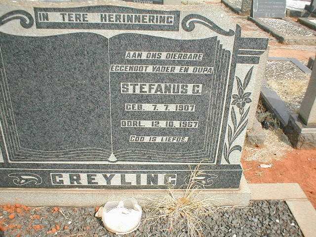 GREYLING Stefanus G. 1907-1967