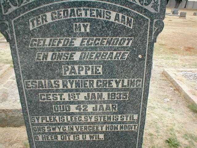 GREYLING Esaias Rynier -1935
