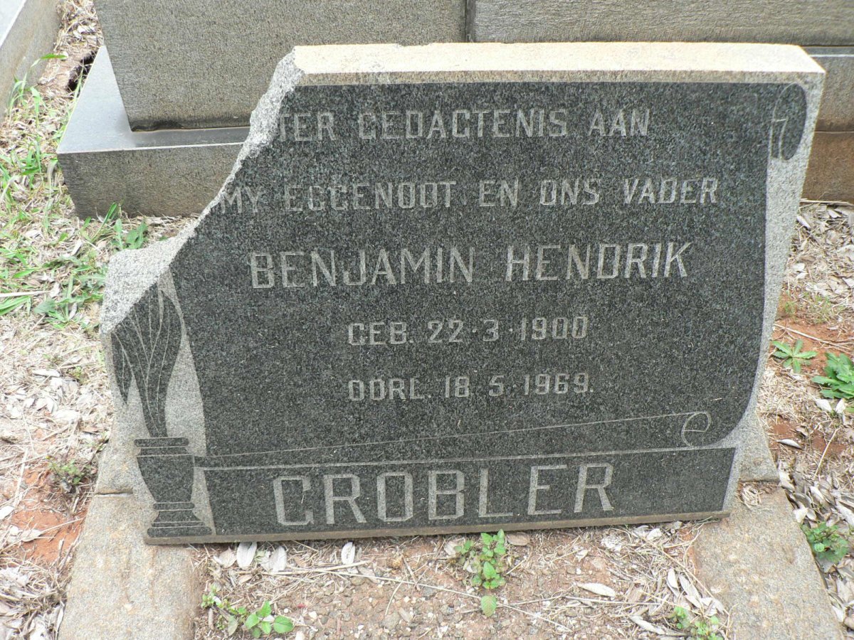 GROBLER Benjamin Hendrik 1900-1969