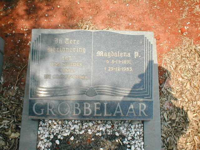 GROBBELAAR Magdalena P. 1891-1983