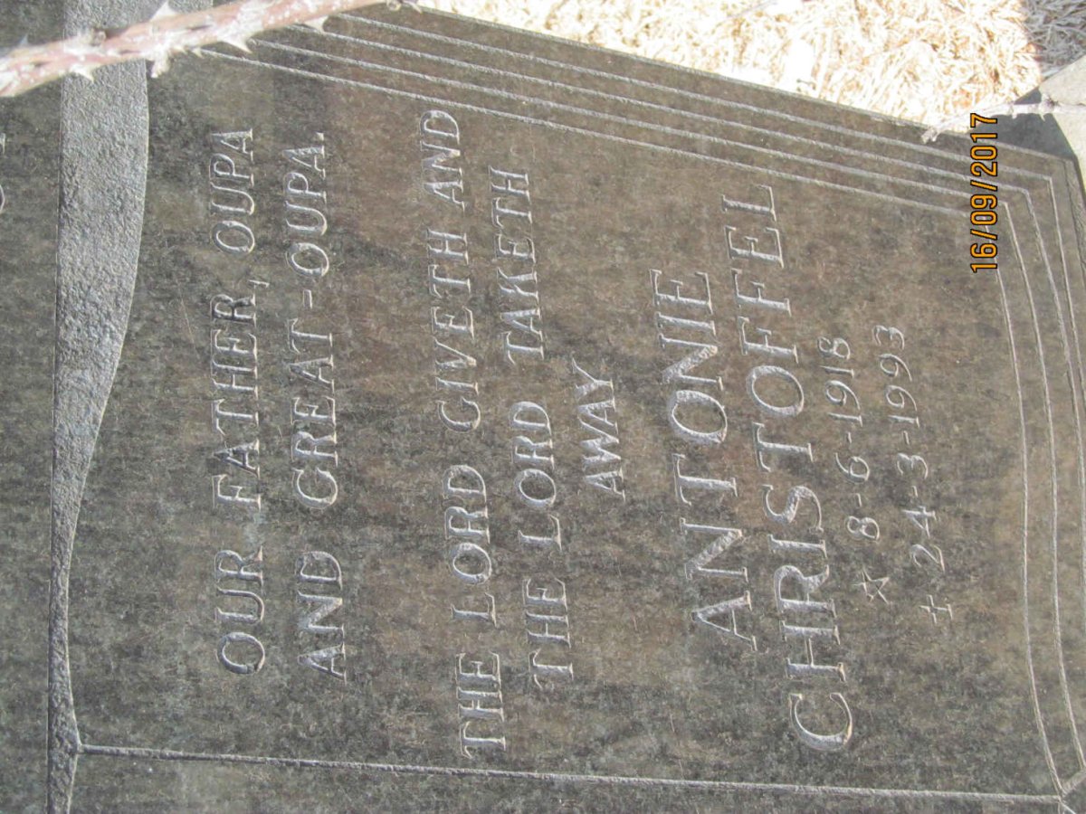 GROBLER Antonie Christoffel 1918-1993 &amp; Eunice Irene Izetta 1922-1987