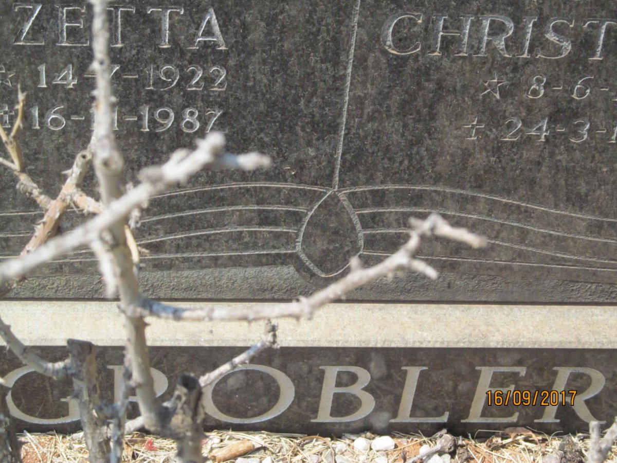 GROBLER Antonie Christoffel 1918-1993 &amp; Eunice Irene Izetta 1922-1987
