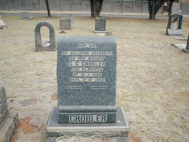 GROBLER S.C. nee KLOPPERS 1880-1948