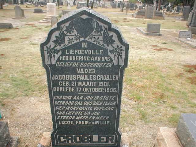 GROBLER Jacobus Paules 1901-1935