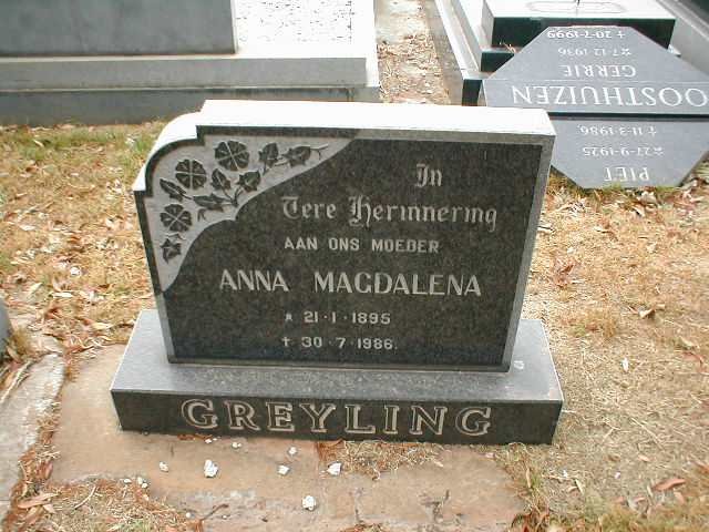 GREYLING Anna Magdalena 1895-1986