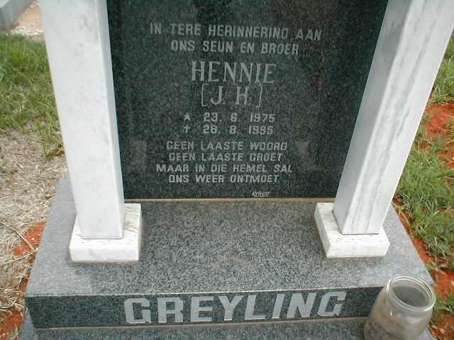 GREYLING J.H. 1975-1995