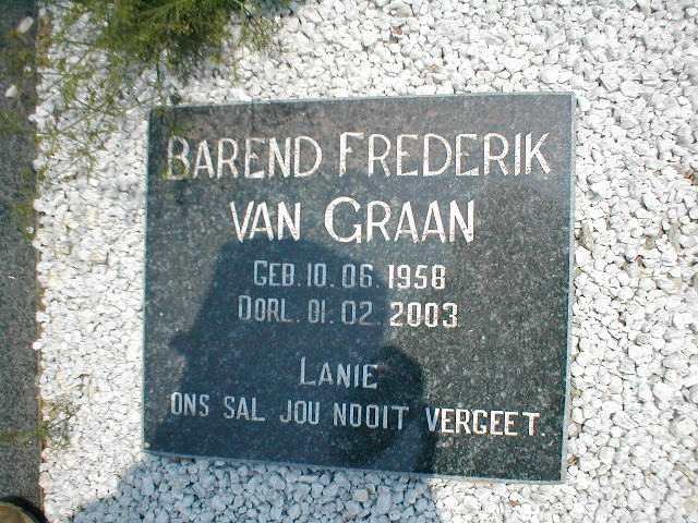 GRAAN Barend Frederik, van 1958-2003