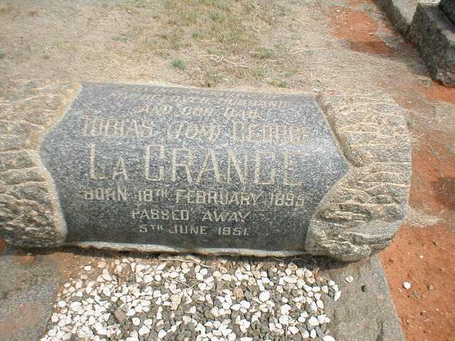 GRANGE Tobias George, la 1895-1951