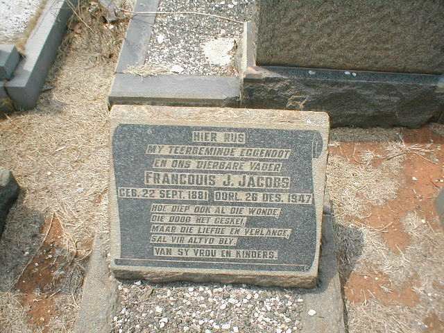 JACOBS Francouis J. 1881-1947