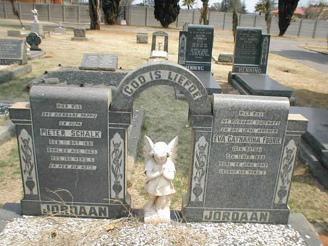 JORDAAN Pieter Schalk 1891-1963 &amp; Eva Catharina Fourie BOTHA 1893-1947