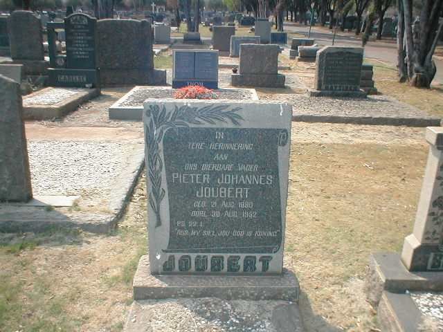JOUBERT Pieter Johannes 1890-1952