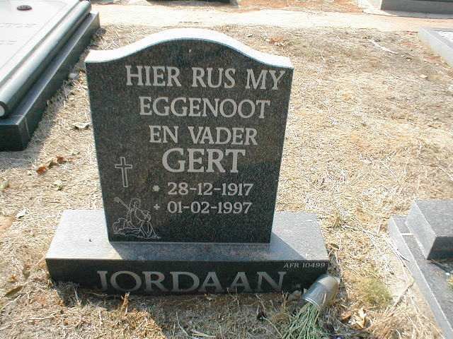 JORDAAN Gert 1917-1997