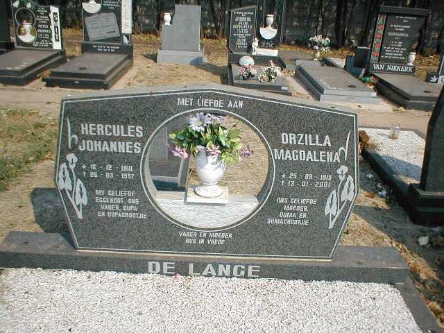 LANGE Hercules Johannes, de 1910-1997 &amp; Orzilla Magdalena 1915-2001