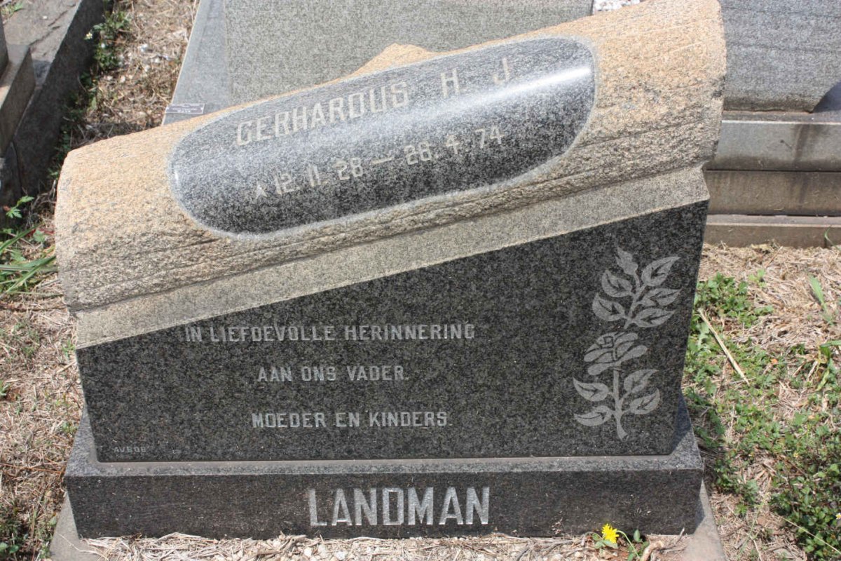 LANDMAN Gerhardus H.J. 1928-1974