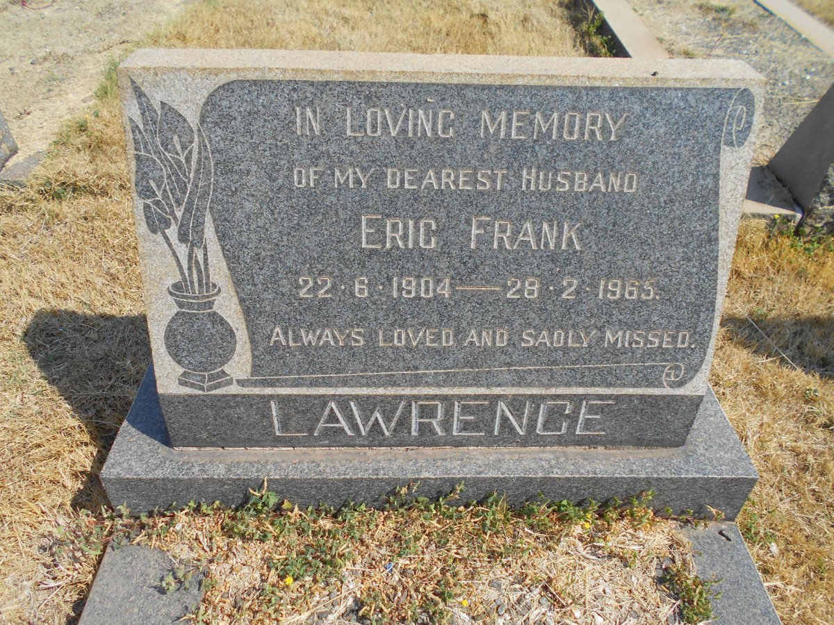 LAWRENCE Eric Frank 1904-1965