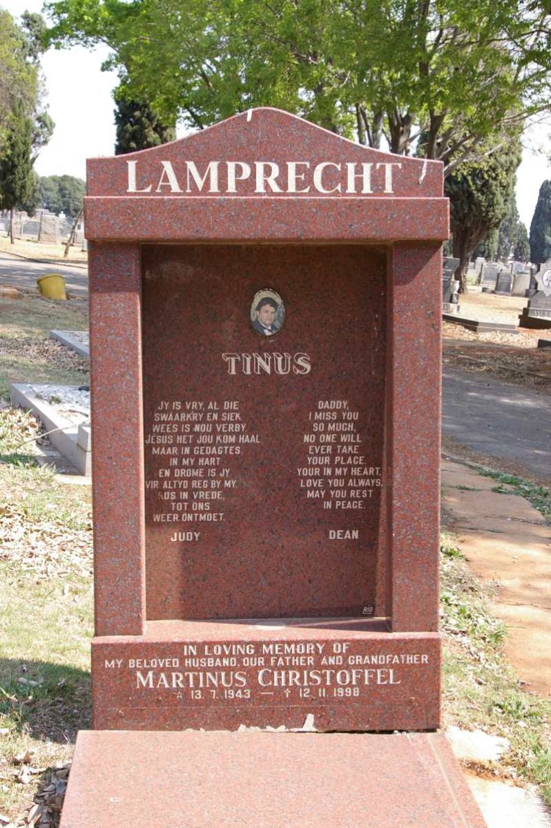 LAMPRECHT Martinus Christoffel 1943-1998