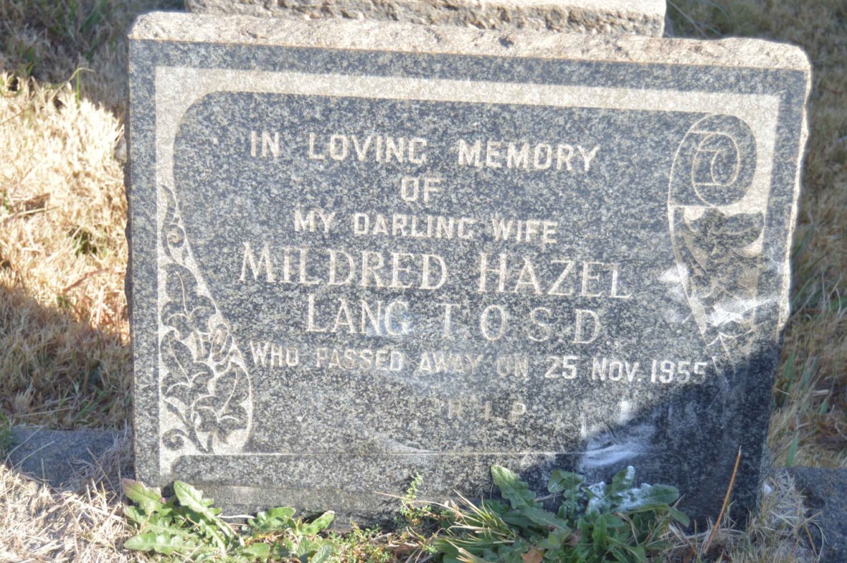 LANG Mildred Hazel -1955