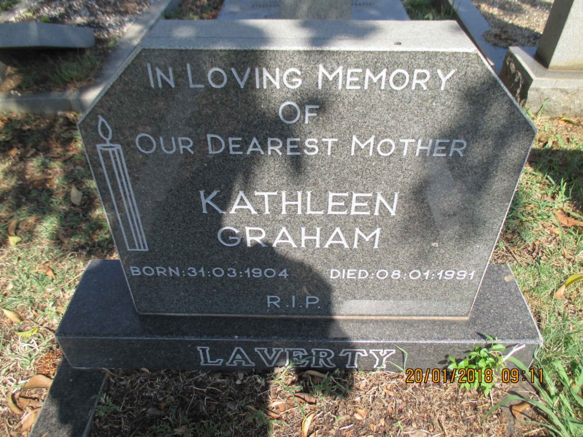 LAVERTY Kathleen Graham 1904-1991