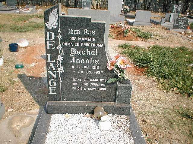 LANGE Rachel Jacoba, de 1918-1997