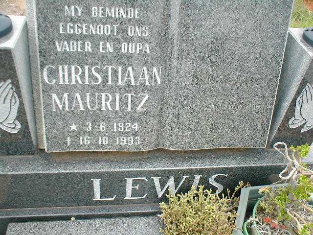 LEWIS Christiaan Mauritz 1924-1993