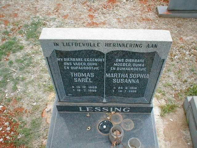 LESSING Thomas Sarêl 1909-1988 &amp; Martha Sophia Susanna 1914-2000